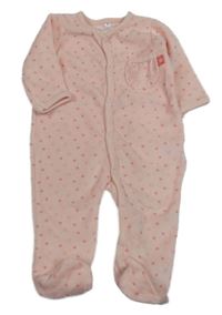 Světlerůžový sametový overal s hvězdičkami 