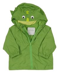 Zelená šusťáková jarní bunda s kapucí - dinosaurus Primark