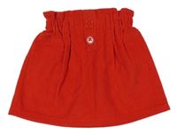 Červená menšestrová paper bag sukňa TCM