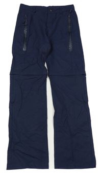 Tmavomodré outdoorové kalhoty s odepínacími nohavicemi 