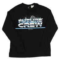 Čierne tričko s nápisom H&M