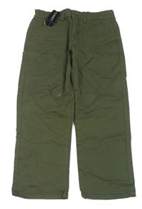 Khaki plátěné chino kalhoty St. Bernard