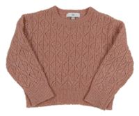 Ružovo-střírný vzorovaný sveter La Redoute