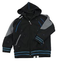 Čierno-sivá športová funkčná bunda s logom a kapucňou Babolat