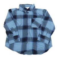 Světlemodro-tmavomodrá kockovaná košeľa H&M
