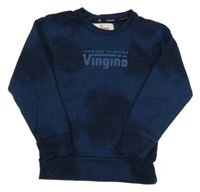 Tmavomodrá batikovaná mikina s logom Vingino
