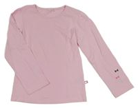 Svetloružové tričko s mašličkami