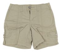 Béžové plátěné kraťasy 
