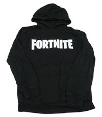 Černá mikina Fortnite s kapucí 