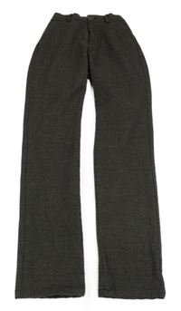 Hnedo-čierne koskované vlnené nohavice Next