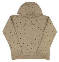 Béžová mikina s bodkami a kapucňou George