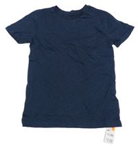 Nové - Tmavomodré tričko s kapsou Dunnes