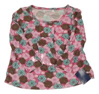 Nové - Růžová květovaná halenka Early Days