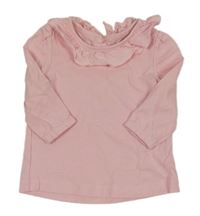 Svetloružové tričko s volánikmi Matalan