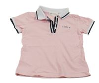 Svetloružové polo tričko s nápisom CXL