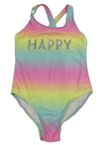 Barevné pruhované jednodílné plavky Y.F.K.