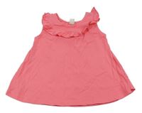 Růžová tunika s volánkem Topolino 