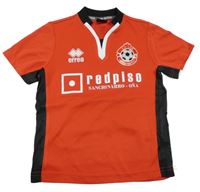 Červeno-černo-bílý fotbalový dres Errea