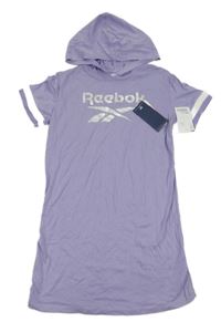 Nové - Levandulové šaty s logem a kapucí Reebok