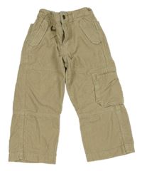 Béžové menšestrové nohavice s vreckom H&M