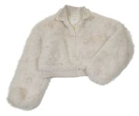 Béžová kožešinová podšitá crop bunda Primark