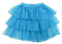 Modrá vrstvená tylová sukňa Cinda
