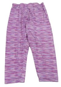 Modrofialovo-růžovo-bílo-malinové melírované capri legíny PRIMARK