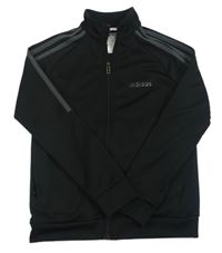 Černá funkční sportovní propínací mikina Adidas