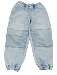 Svetlomodré plesňové cuff jogger PULL ON telákové rifle H&M