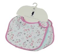 Nové - 3x - Bryndák s jednorožci - 2x - Bílo/růžový, 1x - mátový PRIMARK