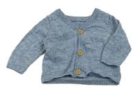 Modro-biely melírovaný prepínaci sveter Mothercare