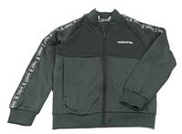 Tmavošedá thermo propínací mikina Adidas