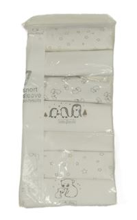 Nové - 7x - bílé body s hvězdička, tučňáčky, medvídky early days