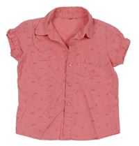 Ružová blúzka s kvietkami