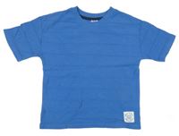 Cobaltovoě modré pruhované melírované tričko s nášivkou little kids