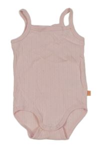 Světlerůžové žebrované vzorované košilkové body BORNINO