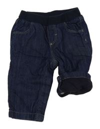 Tmavomodré podšité rifle s úpletovým pasom PETIT BATEAU