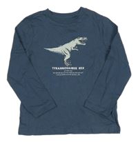 Tmavomodrošedé triko s dinosaurem F&F