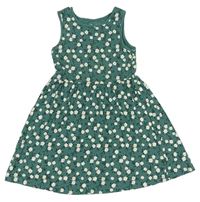 Zelené bavlnené kvetované šaty C&A