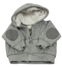 Sivá melírovaná prepínaci mikina s kapucňou H&M