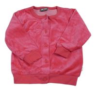 Tmavoružová zamatová prepínaci mikina