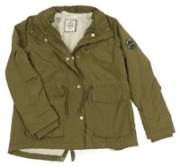 Khaki šusťáková zateplená bunda H&M