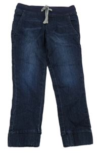 Tmavomodré cuff rifle s úpletovým pasom Alive