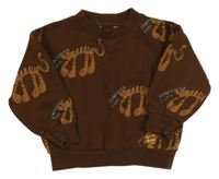 Hnedá mikina s tigrami