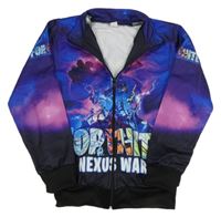 Modro-fialová prepínaci mikina s potiskem - Fortnite