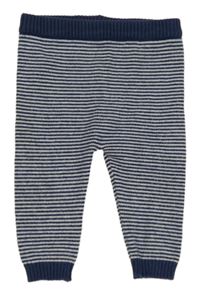 Tmavomodro-biele pruhované pletené tepláky M&S