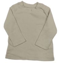 Béžové rebrované tričko Peacocks