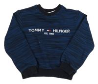 Tmavomodrá pruhovaná mikina Tommy Hilfiger