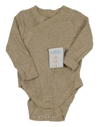 Nové - Hnědé žebrované zavinovací body Primark