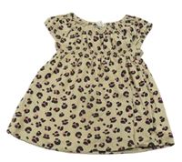 Piesková é vzorované bavlnené šaty H&M